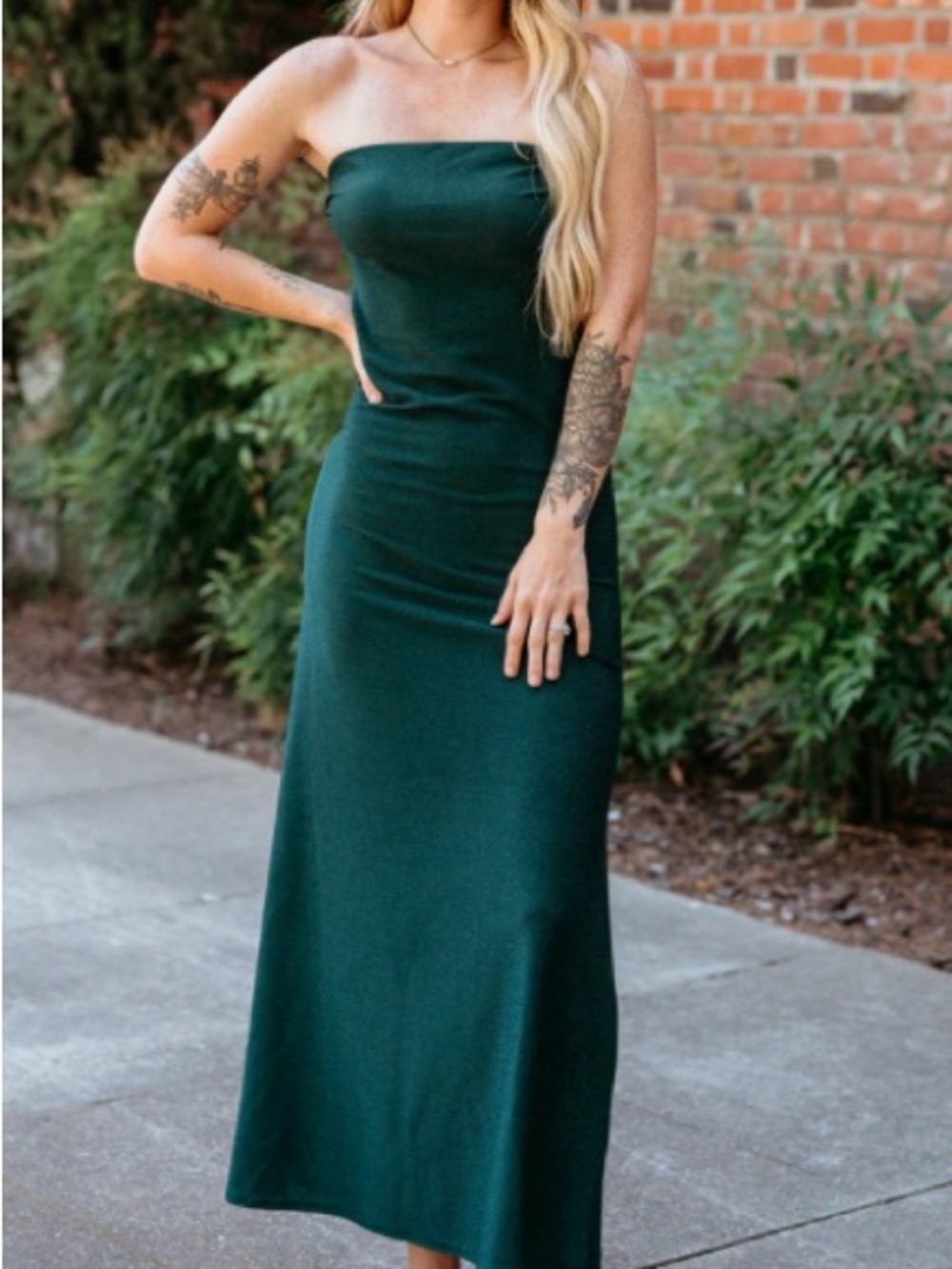 Forever 21 Dark Green Maxi Skirt - Bodycon to Flare Silhouette